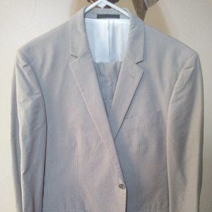Kenneth Cole Gray and White Pinstripe Suit